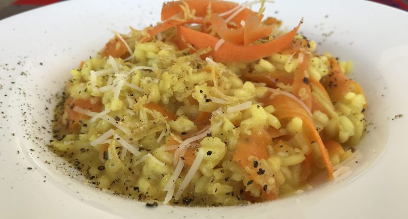 Risoto de cenoura com limão